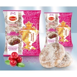 Пряники с начинкой, с клюквенным вкусом 250 грамм